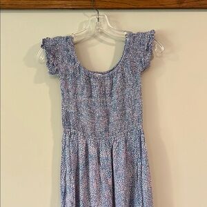 Tiare Hawaii - Purple and White Smocked Dress, OS